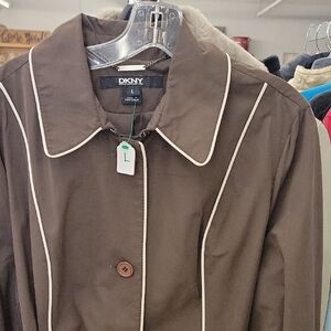 DKNY Dark Brown Outerwear